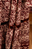 70s Boho Rock weinrot Wolle