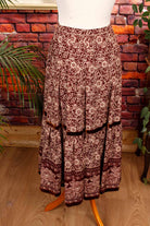70s Boho Rock weinrot Wolle