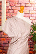 ausgefallenes Designer Abendkleid beige