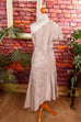 ausgefallenes Designer Abendkleid beige