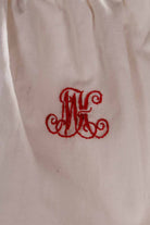 antike Leinen Wäsche Monogramm MH