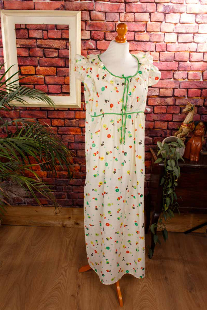 Vintage Nachtkleid Blumenmuster