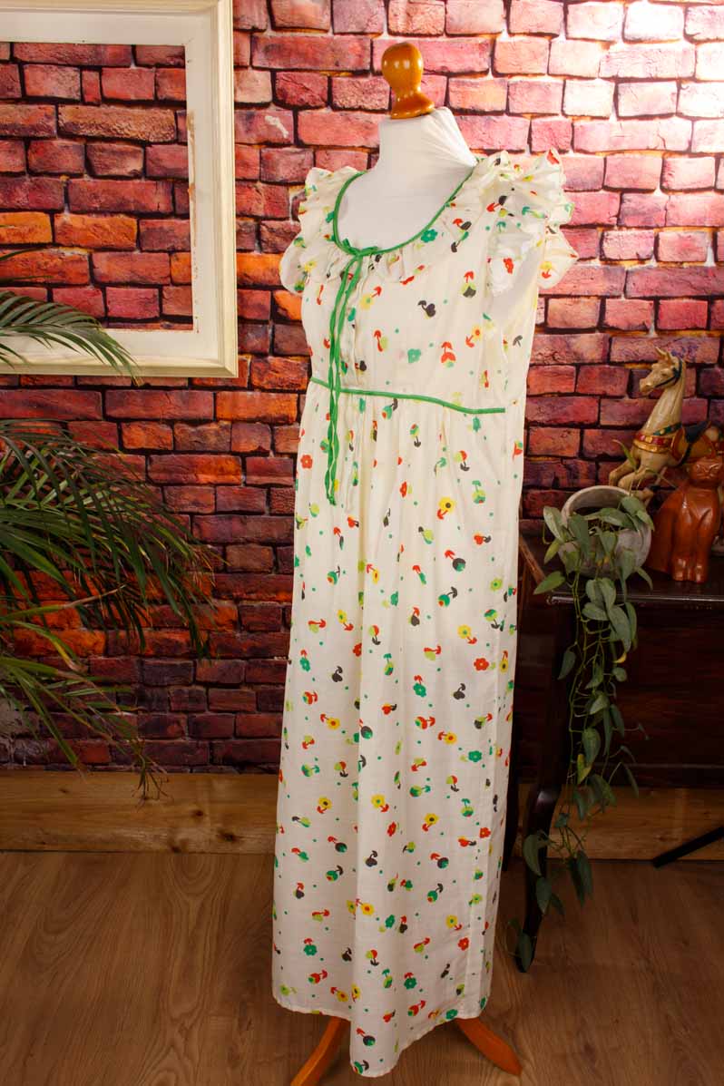 Vintage Nachtkleid Blumenmuster