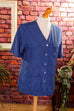 Seide Sommerblazer Bluse blau