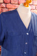 Seide Sommerblazer Bluse blau