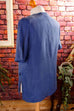 Seide Sommerblazer Bluse blau