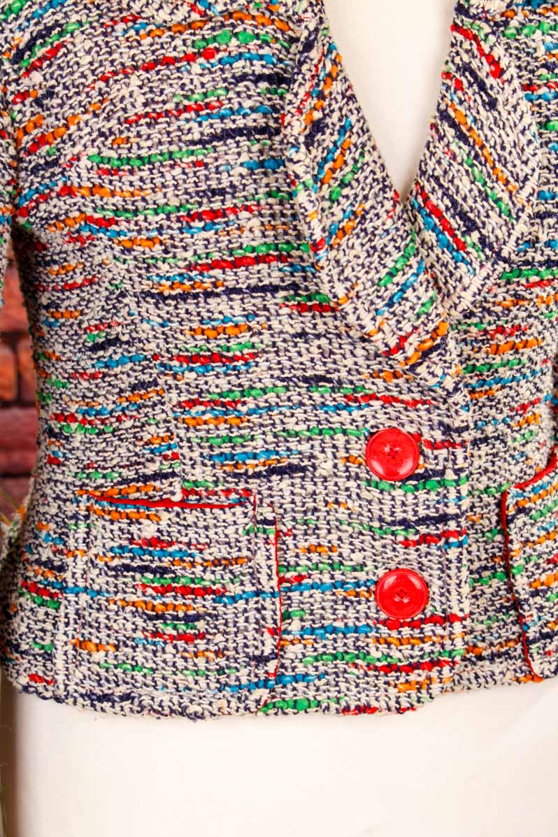 Bouclé Jäckchen kurz bunt