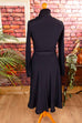 victorian Core Kleid schwarz Stehkragen