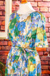 70s Maxikleid bunt Blumen