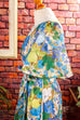 70s Maxikleid bunt Blumen