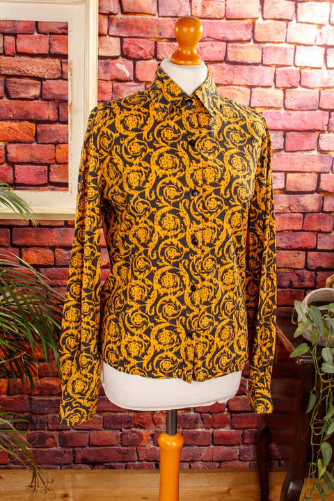 Vintage VERSACE CLASSIC Bluse gold