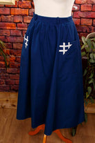 Baumwollrock blau weiß