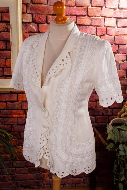Cottage Leinen Sommerblazer