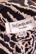 YSL Seidenjacquard Bluse Tiermuster