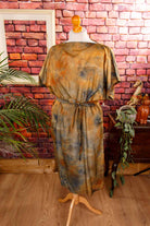 Seiden Shiftkleid Batikmuster