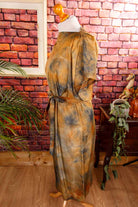 Seiden Shiftkleid Batikmuster