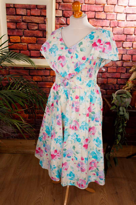 90er Jahre Sommerkleid pastell