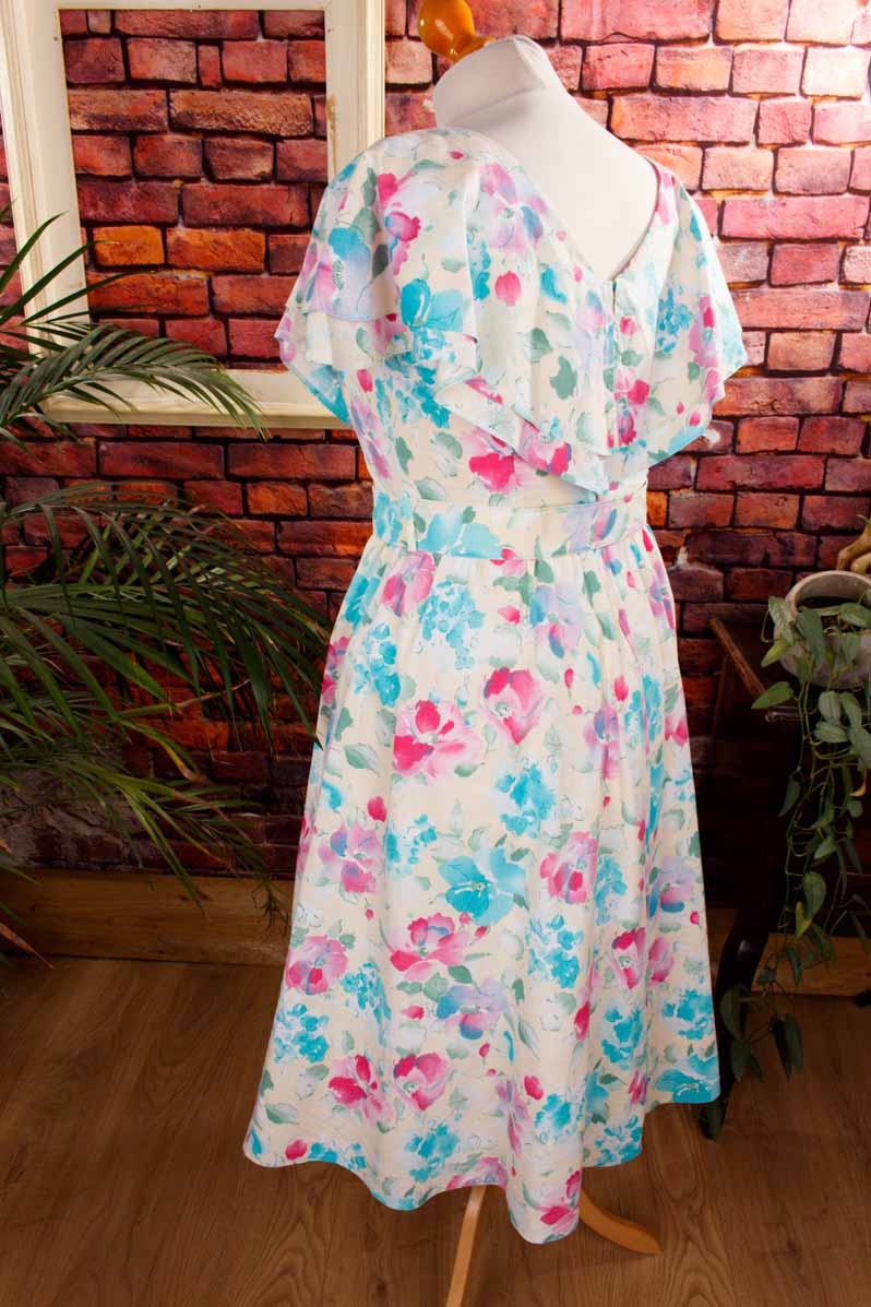 90er Jahre Sommerkleid pastell