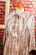 Boho Lounge Kleid beige Muster