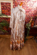 Boho Lounge Kleid beige Muster