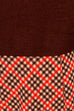 70s Disco Kleid braun kariert