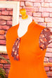 70s Schlagerkleid orange