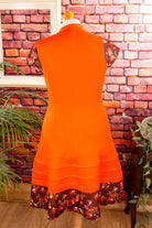 70s Schlagerkleid orange