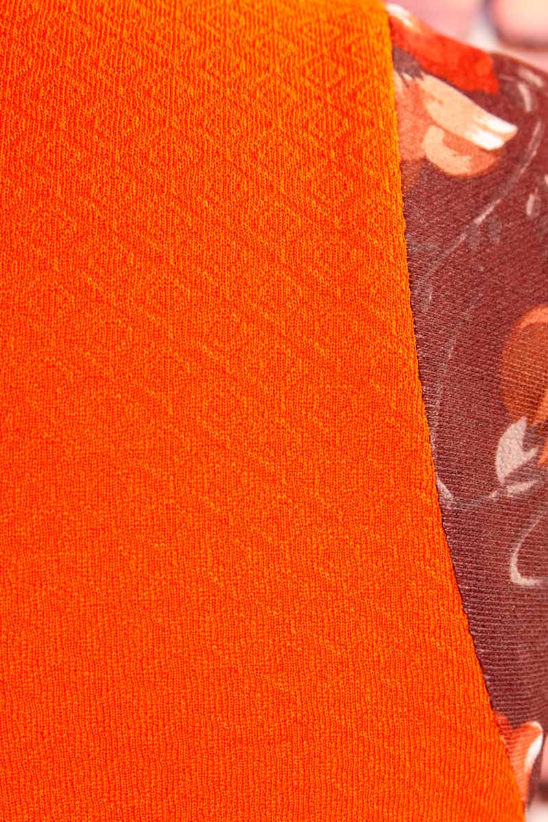 70s Schlagerkleid orange