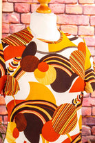 60s Disco Kleid braun Muster