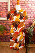 60s Disco Kleid braun Muster