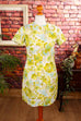 60s Disco Minikleid neongrün