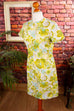 60s Disco Minikleid neongrün