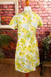 60s Disco Minikleid neongrün