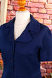 70s Schlager DDR Kleid blau