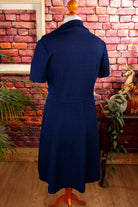 70s Schlager DDR Kleid blau