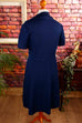 70s Schlager DDR Kleid blau
