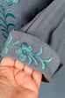50er Jahre Kleid taubenblau