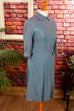 50er Jahre Kleid taubenblau