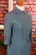 50er Jahre Kleid taubenblau