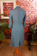 50er Jahre Kleid taubenblau