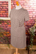 60s Etuikleid beige Punkte