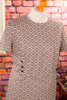 60s Etuikleid beige Punkte