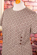 60s Etuikleid beige Punkte