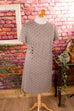 60s Etuikleid beige Punkte