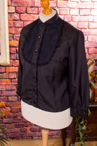 Rockabella Bluse schwarz Gothic