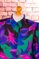 80s Bluse leuchtend bunt