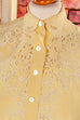 Seidenbluse gelb Spitze
