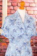 40s Sommerkleid blau Viskose