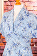 40s Sommerkleid blau Viskose