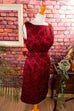 Rockabella Abendkleid rot Brokat